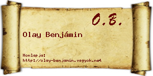 Olay Benjámin névjegykártya